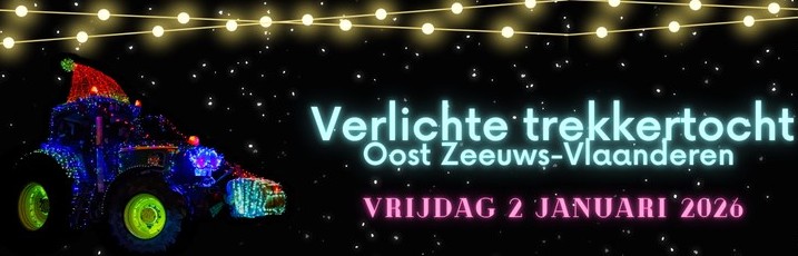 Verlichte trekkertocht Oost Zeeuws Vlaanderen